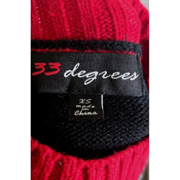 33 degrees Ugly Christmas Sweater Flamingos Embellished Sequins Feathers XS - Picture 7 of 9